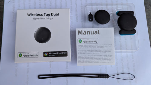 Wireless Tag Dual Smart Tracker – Apple Find My & Android Find Hub Compatible Anti-Lost Device